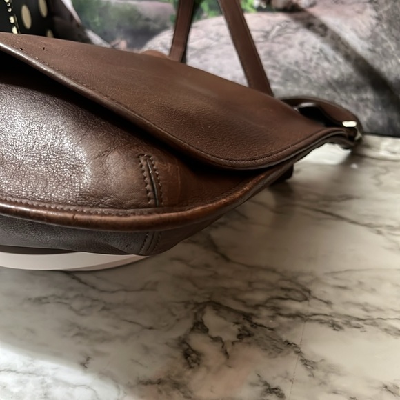 Coach Vintage chocolate brown leather crossbody saddle bag Unisex in GUC - Picture 10 of 17